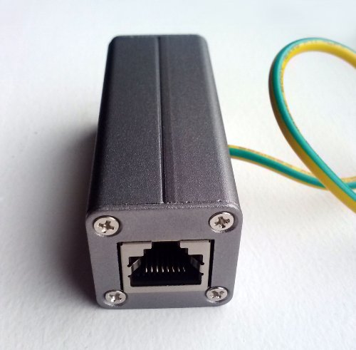 TechnoMedia Protezione Di Rete RJ45 Per Fulmini E Campi Magnetici – Fino A 100Mbps, Tempo Di Risposta <1ns
