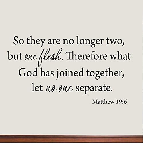 Amazon Com So They Are No Longer Two But One Flesh Therefore What God Has Joined Together Let No One Separate Vwaq 558 Home Kitchen