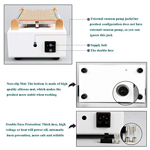 Kaisi Phone Screen Separator Machine, Professional 7-in Cell Phone Screen Repair Tool Touch Screen Digitizer Removal Cell Phone LCD Glass Plate Build-in Pump Vacuum Repair LCD Screen for Smart Mobile - Thumbnail 3