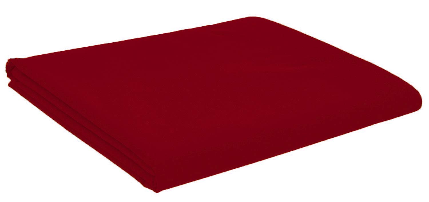 AmigoZone Easycare Pollycotton Percal Flat Sheet, Single - Red