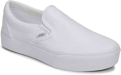 white slip on vans womens amazon