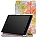 MoKo Sony Xperia Z3 Tablet Compact Case - Ultra Slim Lightweight Smart-shell Stand Cover Case for Xperia Z3 8 Inch Tablet Compact, Floral GREEN (With Smart Cover Auto Wake / Sleep)