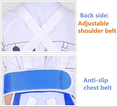 Kids Arm Sling Child Arm Support Sling Functional Children Arm immobilizer Sling for Broken Collarbone or Cast Cover (Blue-Green)