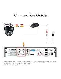 Videocámara de vigilancia ZOSI para seguridad HD 1000TVL con IR de 24 días y visión nocturna, gran angular a prueba de agua, lente de 3.6 mm, videocámara CCTV con cúpula metálica
