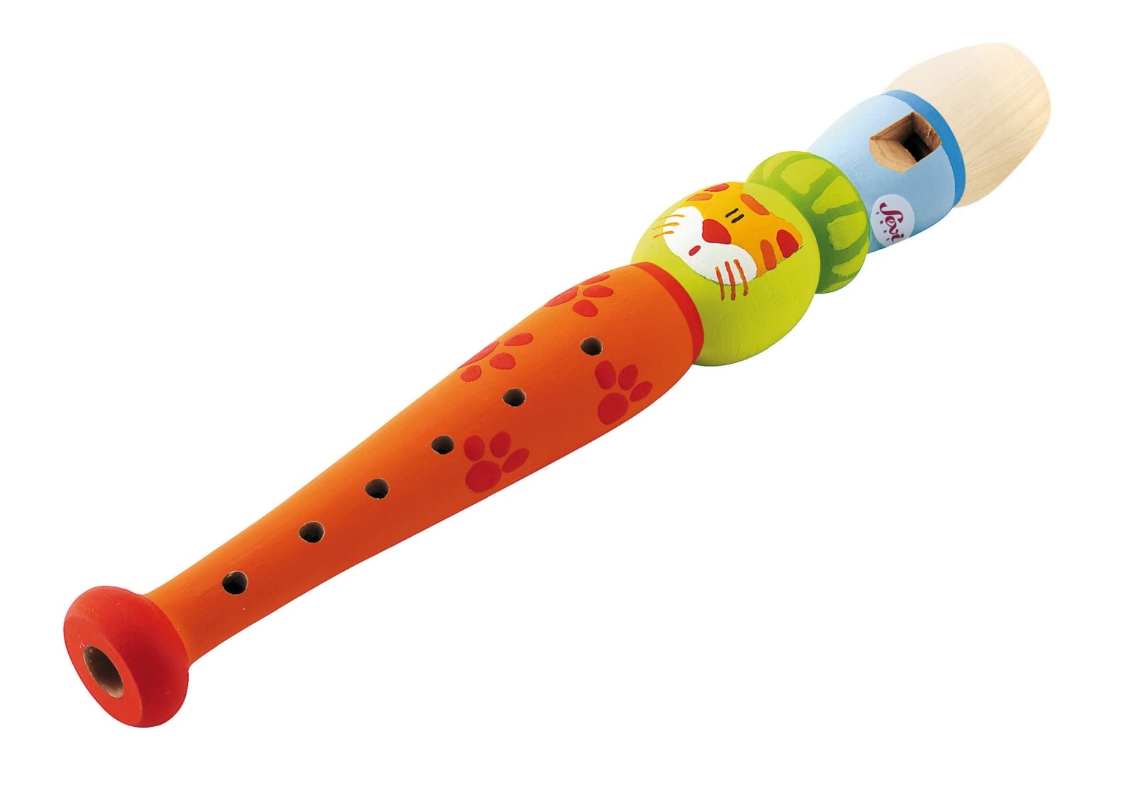 Trudi Sevi Flute for Kids, Wooden Musical Instrument, Handcrafted and Painted, Non-Toxic, Ideal for Developing Imagination and Creativity, Perfect for Children of All Ages, Size 18x5x18 cm