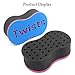HALLO Magic Hair Brush Sponge for Men Twist Wave Barber Tool For Dreads Afro Locs Twist Curl Coil Black (1 Pack)