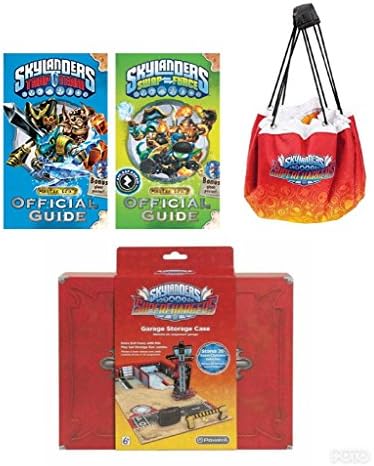 NEW! SKYLANDER FAN (4pc) BUNDLE DEAL: GARAGE STORAGE CASE, QUICK STORE PLAY MAT, 2 OFFICIAL GUIDE BOOKS W/POSTERS