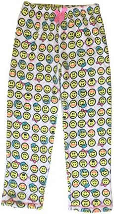 Popular Girl's Fuzzy Fleece Pajama Pants - Emoji - 14/16