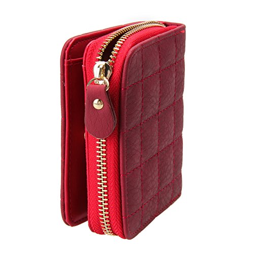 JD Million shop Women Short Wallets PU Leather Female Plaid Purses Nubuck Card Holder Wallet