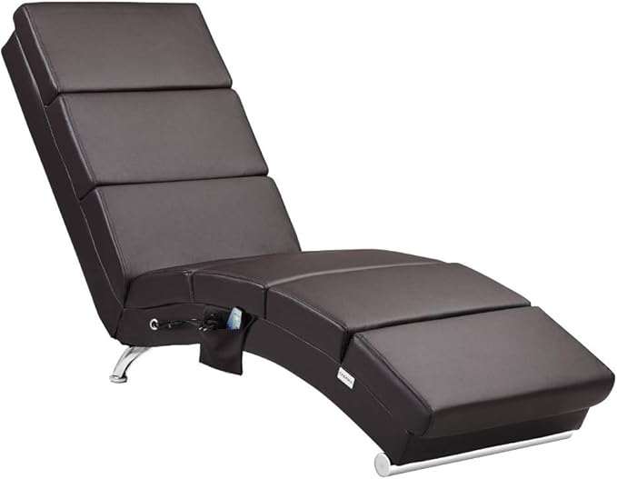 Casaria Chaise Longue Diván 'London' Marrón sillón reclinable función