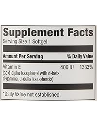 Amazon Elements vitamina E 400iu 100 °Cápsulas blandas
