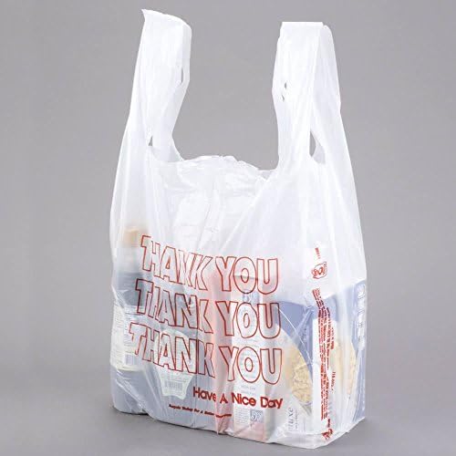 Durobags Thank You Bags Reusable Grocery Bags - Size 10" X 5" X 18", 13mic, 0.5 Mil - Case of 1,000
