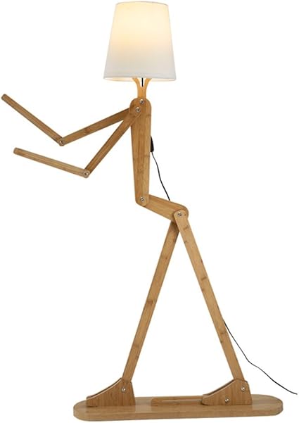 Moderne Holz-Stehleuchte Einfach Kreativ Holzstehlampe Verstellbare