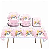 41 pcs bear Themed Party Supplies, 20 Plates, 20 Napkins and 1 Tablecloth, bear Birthday Party Decorations for Boys and Girls