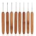 D-FantiX 20 Pcs Bamboo Crochet Hooks Set Ergonomic Knitting Hooks with Compact Carry Case