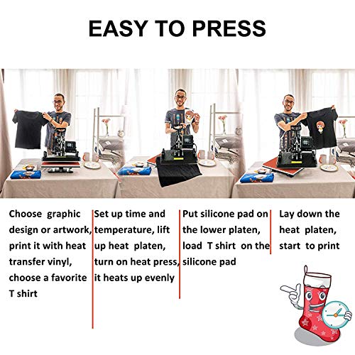 NURXIOVO Heat Press, 12x15 in 360 Degree Swing Away Commercial Heat