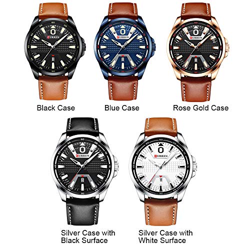 Curren Reloj de pulsera para hombre con calendario, manecillas luminiscentes, reloj de cuarzo, clásico, exquisito estuche de aleación, resistente al agua - Imagen 6