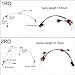 Fishing Leaders Saltwater Tackle Surf Fishing Rigs High Strength Fishing Wire Leader Line Rig with Swivels Snap for Lures Bait Hooks (2 arm, 12pcs, Black Stainless Steel)