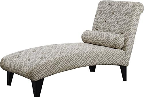 Chaise Lounge Sturdy Yet Stylish Tapered Legs Fashionable Tufted Accents Cylindrical Accent Pillow Blends Well with Many Decors