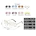 JOJO'S SECRET Oversized Square Sunglasses Metal Frame Flat Top Sunglasses JS009 (Gold/Transparent Red+Gold/Pink, 2.48)
