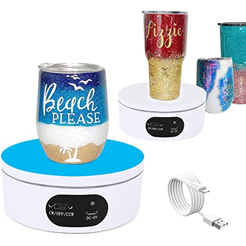 Riomh Turner Cup Display Stand for Epoxy Glitter Tumbler, 360 Degree