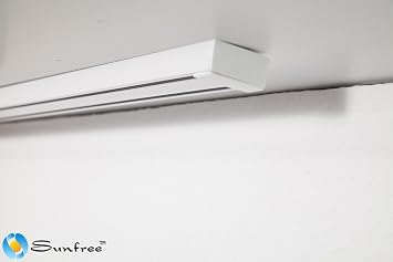 Alu Schiene 2 Lauf Weiss Flachenvorhang Schiene Alu