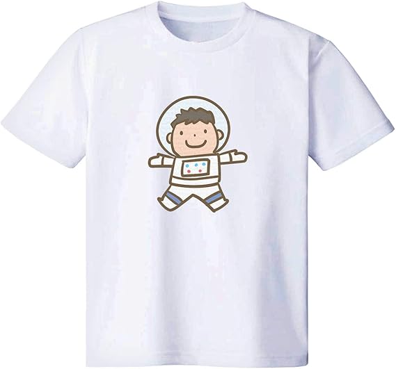 Amazon 宇宙飛行士 男の子 Tシャツ 半袖 白 黒 ダサい かわいい カッコイイ シュール 面白い じょーく おもしろ ゆるい プレゼント Tシャツ カットソー 通販
