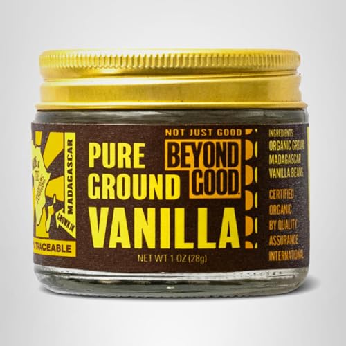 Organic Pure Ground Vanilla Powder | Pure Madagascar Grade A for Bakers, Chefs, Ice Cream Makers, and Home Cooks | Beyond Good Vanilla