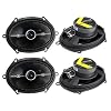 4 Kicker 41DSC684 D-Series 6×8 400 Watt 2-Way 4-Ohm Car Audio Coaxial Speakers
