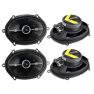 4 Kicker 41DSC684 D-Series 6×8 400 Watt 2-Way 4-Ohm Car Audio Coaxial Speakers
