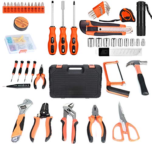 FUNINGEEK Universal Werkzeugkoffer 102-teilig Haushalts-Metallkiste Werkzeug mit Griff für Home Cordless Repair Kit Tool… – Bild 8