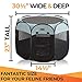 Pet Playpen for Indoor Cats and Small Dogs - 23” Tall x 30” Wide - Claw-Proof Mesh, Thick Zippered Foldable Pet Playpen - Travel Cat Kennel/Cat Crate with 10 Second Setup - Animal Playpen (Slate Gray)