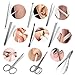 KEZAY Manicure Pedicure Set 18 in 1,Stainless Steel Grooming Kit Include Nail Clippers Set and Pedicure Tools with Best Leather Travel Case and Gift Box for Women Men or Family