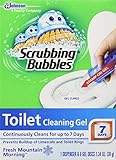 Scrubbing Bubbles Toilet Cleaning Gel, Fresh Mountain Morning (Pack of 4) 4 X 1 Dispenser & 6 Gel Discs
