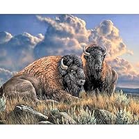 Diamond Painting Kits for Adults 5D Round Full Drill Art Perfect for Relaxation and Home Decor Bison 15.7x11.8in 1 Pack by SingyaBRA