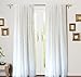 DriftAway Hayden Chevron White Voile Sheer Window Curtains 2 Panels Zigzag Tassel Dots Details Rod Pocket Each Size 52 Inch by 84 Inch Off White