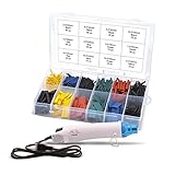 AFA Tooling Heat Gun and Shrink Tube Kit - 620 Pieces with Color and Size Variety