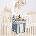 Selbor Baby Nursery Organizer and Diaper Caddy, Hanging Diaper Stacker Storage for Changing Table, Crib, Playard Wall - Baby Shower Gifts for Newborn Boys Girls (Star Elephant, Bottle Cooler Included)