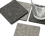 Square Drink Coasters in 100% Virgin Merino Wool