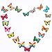 NERLMIAY 6 PCS Creative Flashing Colorful Butterfly Night Light Stickers Wall Stickers Lamp LED Decorative Night Lights Random