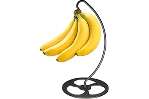 Banana Holder Metal Hanger Rack Stand Tree Keeper Modern Hook with Metal Base Storage and Display of Fruit for Home Kitchen C