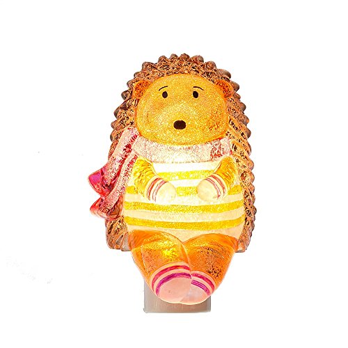 Cold Weather Hedgehog Pink 2.5 x 5 Inch Acrylic Electric Wall Plug-In Night Light