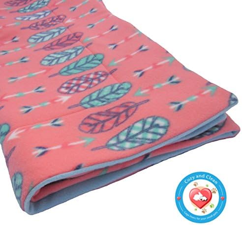 Guinea Pig Fleece Cage Liner, Feathers and Arrows, Absorbent Liner, Midwest Size, Cozy and Clean | Washable and Reusable |