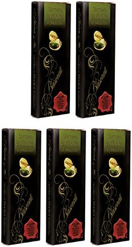 I Blasonati: Modica Chocolate, Pistachio Taste 3.5 Ounce (100gr) Packages (Pack of 5) [ Italian Import ]