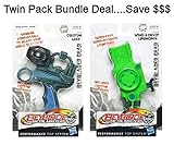 Beyblade Metal Masters Beyblader Gear Twin Pack - B-205 Custom Grip & B201A Wind & Shoot Launcher