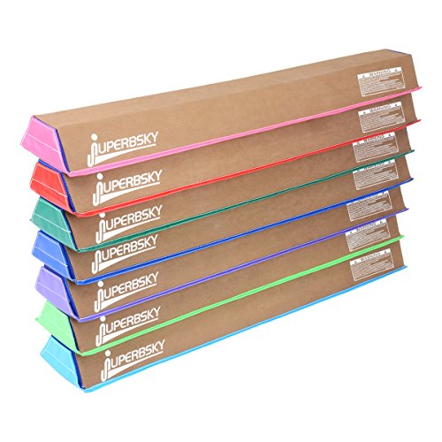 JuperbSky Balance Beam for gymnastics training, 4' long and Suede Surface, for home school gym use