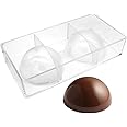 Goldbaking Largest Half Ball Chocolate Mold Ball Polycarbonate Candy Mould Chocolate Semi Sphere Mold Tray (X-Large 3.94inch)