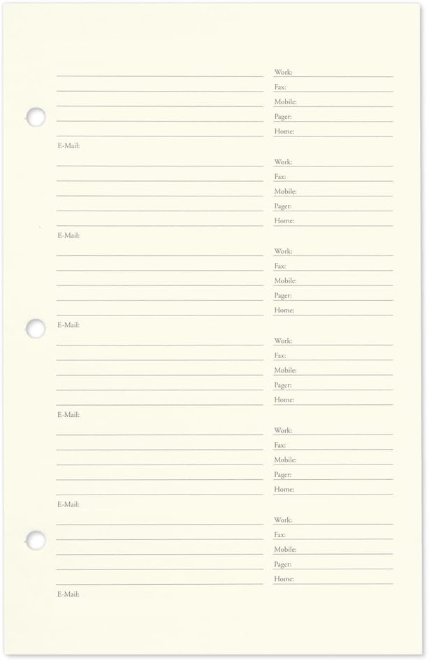 Gallery Leather Address Book Correction Labels - Self-Adhesive, Sticky, 5 Sheets, 30 Sticker Records, for Easy and Clean Contact Updates