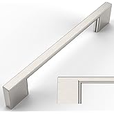 Amerdeco 10 Pack Brushed Satin Nickel Cabinet Pulls - 5 Inch(128MM) Hole Centers Kitchen Handles for Cabinets and Cupboards - ZH0060