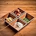 Wood Salad Bowl Set (Bamboo, Set Of 4) Best For Serving Salad, Pasta, Soup, and Fruit. Bowls Looks Absolutey Beautiful With Your Kitchen Setting. Pba Free/Eco-Friendly, By Midori Way